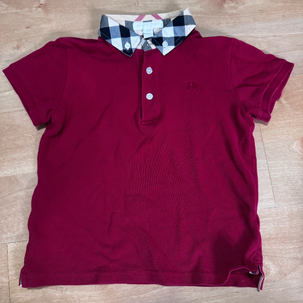 Boy 6 red polo shirt